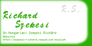 richard szepesi business card